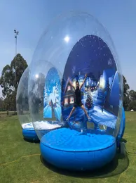 Bombear globo de neve tamanho humano esta cabine personalizada de fundo personalizado globo de neve humana inflável linda cúpula de bolha clara 6689088
