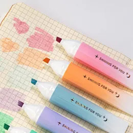 Metallic Glitter Highlighters ручка, маркер отчитанного маркера, вода, сухой быстро, легко удерживать, для учебных записей школьного офиса