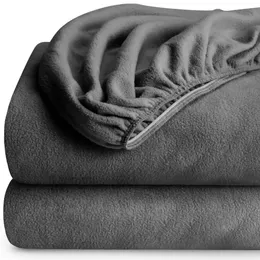 Däcke Cover Set Wool Bedlake Plysch Extremt Plush Deep Pocket Full Set 2-Piece Set Grey Bedroom Beding Däcke täcke 240329