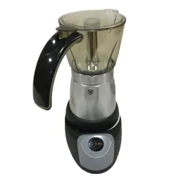 300ml Electric Italian Top Moka Coffee Pot Percolators Tool Filter Cartridge Aluminium Electrical Espresso Maker