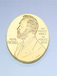 Moneta d'oro Nobel 24K medaglie commemorative Gold Gold Regali di raccolta di badge stranieri 5 pcslot Inventas Vitam Iuvat Excouisse per AR5502138