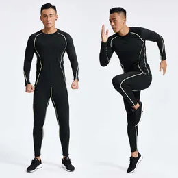 Mens Tight Fitting Suit for Adult Games Basketball Football Base Coat Breathable Training Running Cycling Suit