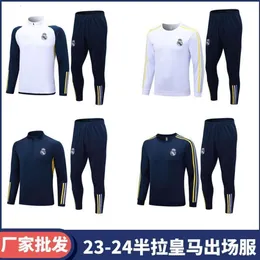 24 레알 마드리드 유니폼 파리는 Natcier West Autumn/Winter 성인 및 어린이 Long Sleeved Training Jersey