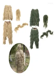Jakt sätter kläder 3D Tree Ghillie Suits Sniper Camouflage Clothing Jacket och Pants1441465