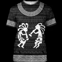 Aztec maya quetzalcoatl gud 3d sommar t-shirt män/kvinnor rep casual gata slitage o-hals homme stor harajuku topp