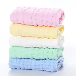 5 Pcs Baby Towels Muslin Cloth Hand Face Wipes Saliva Bib Handkerchief Washcloth