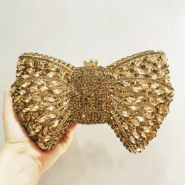 Jiaxili Nya eleganta kvinnor Evening Party Diamonds Luxury Clutches Vintage Mönster Crystal Purses Bridal Wedding