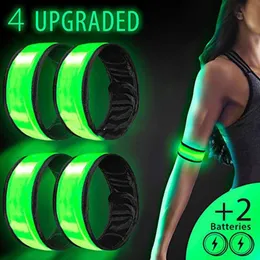 7 renkli gece koşu kol bandı LED hafif tezahürat, açık hava sporları şarj edilebilir güvenlik kemer kolu bacak uyarı bileklik bisiklet ışığı