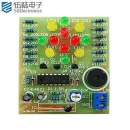 CD4060 Dreamlight Music Colorlight Diy Kit Electronic Layout Board Self Assembly Peças de reposição