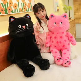 Internet celebrity creative hot selling soft and cute polka dot pink cat plush toy doll doll gift for girlfriend pillow cloth doll