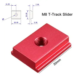 العلامة التجارية الجديدة عالية الجودة لجدول النجارة miter المنشار t-track شريط خشبي سبيكة الألومنيوم M6 M8 Universal