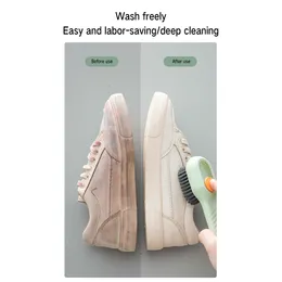 Escova de limpeza multifuncional pincel de sapatos macios lavagem de roupas escovas de escovas de descarga líquida automática