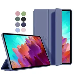 Tablet PC Cases Torby dla Lenovo Xiaoxin Pad Pro 12.7 12 7 2023 Stojak na składanie obudowy magnetyczny miękki tpu tył dla Lenovo P12 12 7 -calowy TB371FC Case Tablet 240411