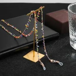 眼鏡チェーンSkyrim Boho Fashion Womens Colorful Beaded Glassed Chain Bracket Metal Glasses Rope Neck Strap Sunglasses C240411