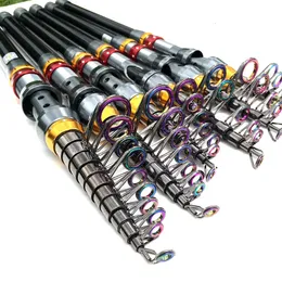 Hastes de pesca girando 18m 21m 24m 27m 30m 36m Haste telescópica de fibra de carbono telescópica para carp Ultralight Surf 240407