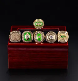 6PCSSEST كامل سفينة الرجبي حلقة 2019 Wisconsin Football Ring Rings Rings عالية الجودة التذكارية مروحة المروحة هدية US Size791586