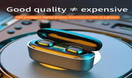 2020 NY 3500MAH LED Bluetooth trådlösa hörlurar hörlurar Earbuds TWS Touch Control Sport Headset Buller Avbryt Waterproof Earph9607449