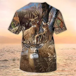 PLstar Cosmos Hunting Deer Camo 3D All Over Printed Men's t shirt Summer style Casual Unisex street T-shirt Deer Hunter TX280