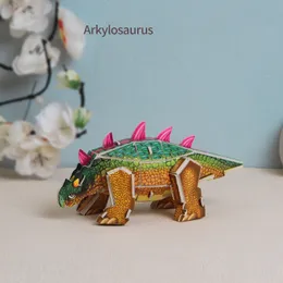 Kinder diy 3D zusammengebautes Dinosaurier -Modellpapierkarten Puzzle handgefertigtes Spielzeug für Kinder Jungen Geschenk Desktop Dekorationen