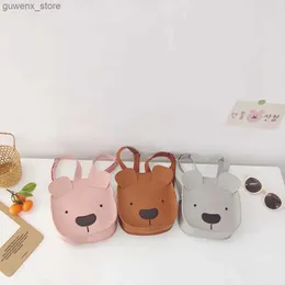 Рюкзаки Cartoon Bear Mini Baby Bag Accessories 1-5Y Легкий детский рюкзак PU кожаный детский рюкзак Y240411