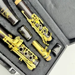 C Tone Clarinet Margewate MCL-500 Abanoz Ahşap veya Bakalit Ahşap Altın Tuşlar Profesyonel Ahşap Kaçış Enstrümanı Vaka Ücretsiz Nakliye