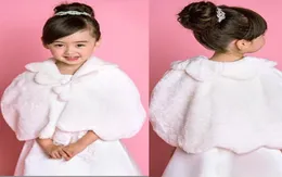 Flower Girl039s искусственный мех вечерний вечеринка Shawlding Dh7321 Детская упаковка искусственная мех маленькая девочка Shawl5756267