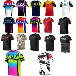 2023 Nuova MOTocross Mountain Enduro Bike Abbigliamento Bicycle Moto Downhill T-shirt Hpit Fox Men Cycling Jersey Mtb Shirts BMX BMX