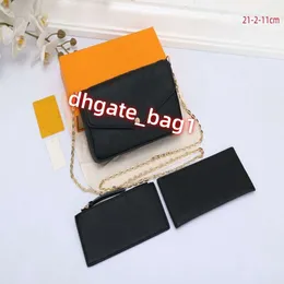 Kadınlar Lüks Tasarımcı Çanta Crossbody Çanta Moda Yeni Üç Parça Mahjong Çanta İpek Baskılı Bayanlar Klasik Zincir Bir Omuz Messenger Çantası