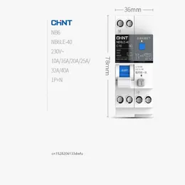 Chint NB6LE-40 6A 10A 16A 32A 30 mA 0,03A RCBO 1P+N 220 V 230 V Reststromschalter über Stromverlustschutz