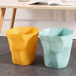 Çöp kutusu ev sahibi 12l İskandinav minimalist mutfak oturma odası yatak odası banyo düzensiz yaratıcı kat kağıt sepet çöp kutusu