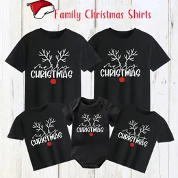 Buon Natale Magliette familiari per la famiglia Magliette di Natale Daddy Mommy and Me T-shirt Famiglia Match Christmas Stamping Clothes