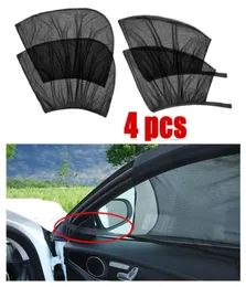 NYA 4st CAR FRONTREAR SIDA fönster Sun Visor Shade Mesh Cover Isolation Antimosquito Fabric Shield UV Protector Sunshade Curtai6744194