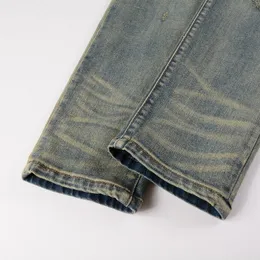ارتفاع شارع كاجو زهرة الخلط تباين اللون الجينز الرجال المصمم جينز الرجعية سراويل الدنيم الهيب هوب سراويل طويلة