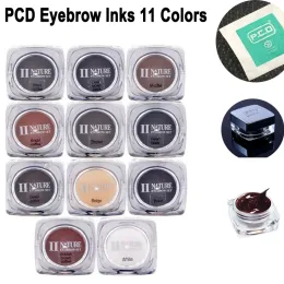 Поставки 11 цветов квадратные бутылки PCD татуировки чернила Professional Permonent Makeup Trink Supply набор для бровей