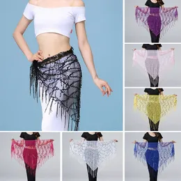 Belly Dance Costumes paljetter Tassel Belly Dance Hip Scarf For Women Thailand/Indien/Arab Dance Skirt Midjebälte