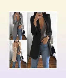 Women039s Anzüge Blazer Frauen Slim Blazer Jacke Outwear Long Sleeve Karriere formelle Business Coat Casual Womens Tops2222298