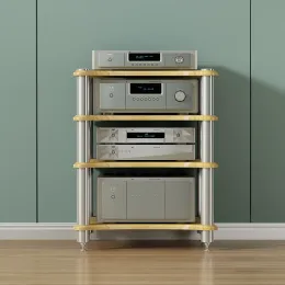 Verstärker Bemerkung Farbe 1Layer HiFi -Schrankverstärker Kabinett Audiolautsprecher Rack mit Stoßdämpfer Nagelleistung Verstärker Regal Ausrüstung