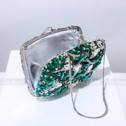 Scintillanti sequenza serale di lusso in cristallo per donne New Designer Feste Noteri Boutique Diamond Frizione Metallic Branchi di alta qualità