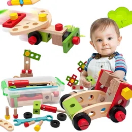 Holzmutter -Schraubmontage -Baugruppe Toolbox Toys Simulation Reparatur Carpenter Tool Creative DIY, so tun Sie das Spiel für Kinder 240407