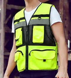 PPE Safety Vest High Visibility Refective Jacket work safety supplies Waistcoat Summer hi vis Workwear Logo Print5405235