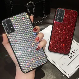 Samsung Galaxy A73 A72 A52 A53 A54 A14 A71 A51 A33 A33 A13 A70 A50 A12 A31 5G BLING DIAMONDカバーのグリッタースパンコールの電話ケースケース