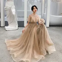 Party Dresses Khaki Long Lady Girl Women Princess Banquetl Ball Prom Dress Performance Gown