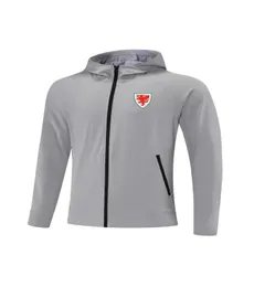 Galler Ulusal Futbol Takımı Men039s Ceket Juniors Formaları Tam Fermuar Kapşonlu Ceket Windbreaker İnce ve Nefes Alabilir SOCC6163395