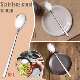 Spoons 8 Pcs8.5 Inch Stainless Steel Thickening Spoon Creative Long Handle El Pot Soup Ladle Home Kitchen Essential Tools