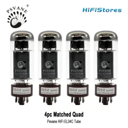 Förstärkare Psvane HiFi EL34C Vakuumrör Byt ut 6CA7 EL34B EL34 för HIFI Audio Tube -förstärkare DIY -uppgradering Matchad fyrrörsförstärkare