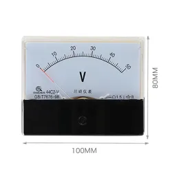 44C2 DC Voltmeter Analogafel Zeiger Voltmeter DC 1V 3V 5V 10V 15V 20V 30 V 75V 100V 150V 300V 450 V 500 V