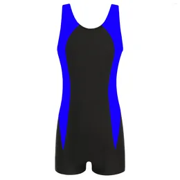 Kobiety dla dzieciaków jednoczęściowy sport stroju kąpielowego UPF 50 wysypka bez rękawów Back Boyleg Print Athletic Pool na plaża Bating Surfing Suit