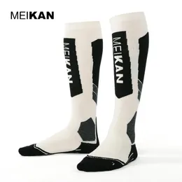 Высококачественные мужчины/женщины Mercerized Merino Wool Ski Socks Outdoor Terry Terry Sports Long Nocks колена высокие чулки Mksk2017002