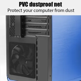 1M Datornät 30 cm DIY PVC PC CASE FAN FAN COOLER Black Dust Filter Network Net Fase Dammtät täckning Chassis Dammskydd