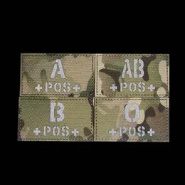 5*8,5 cm/Multicam CP Blood Group a b o, odblaskowa naklejka rośnie w nocnej odznaki, wojskowa taktyczna pętla haczyka